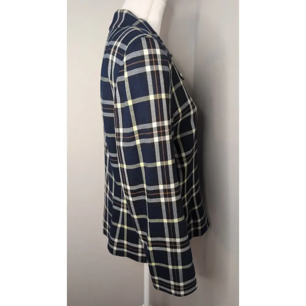 Vintage Pendleton Plaid Wool Blazer Size 12 Preppy Career Academia Jacket
